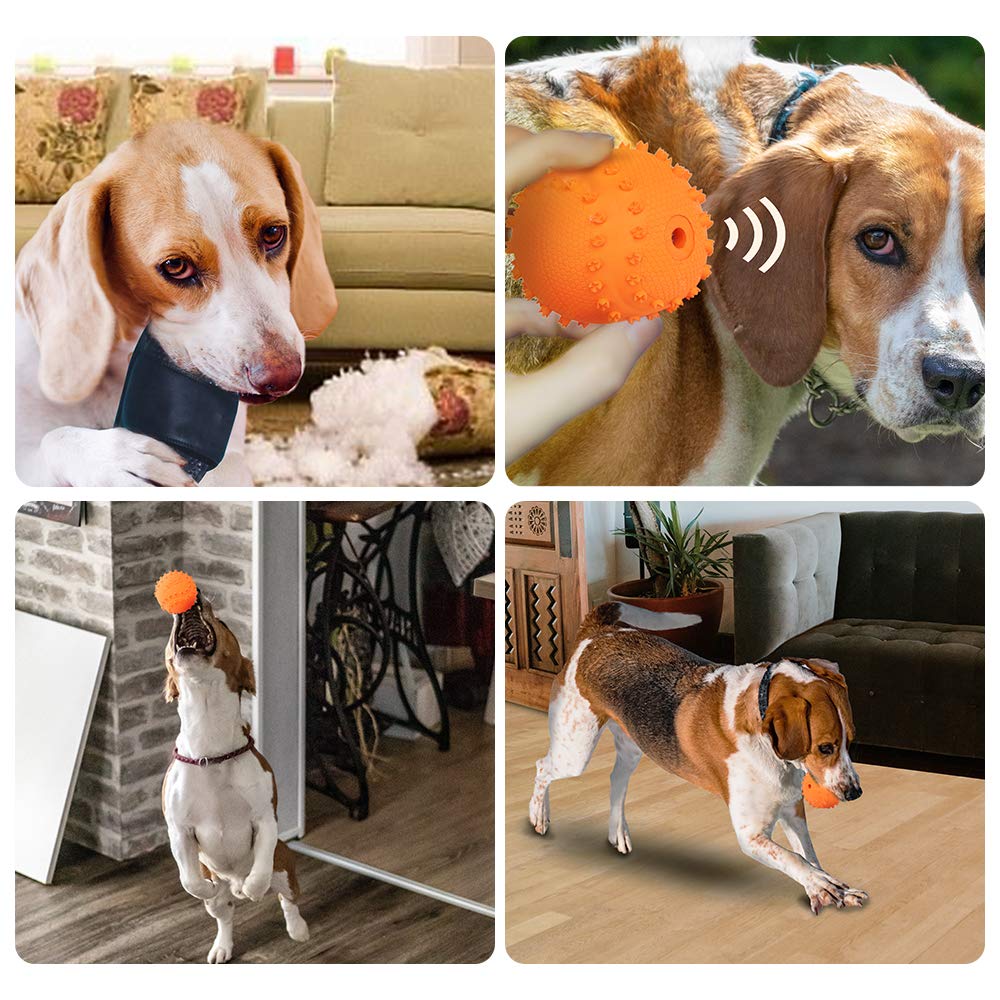 Amazon | LaRoo 犬 おもちゃ ボール 音の出る 噛むおもちゃ 天然